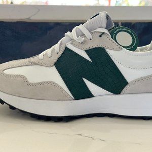 New Balance 327 White Nightwatch Green Croc (Women's)